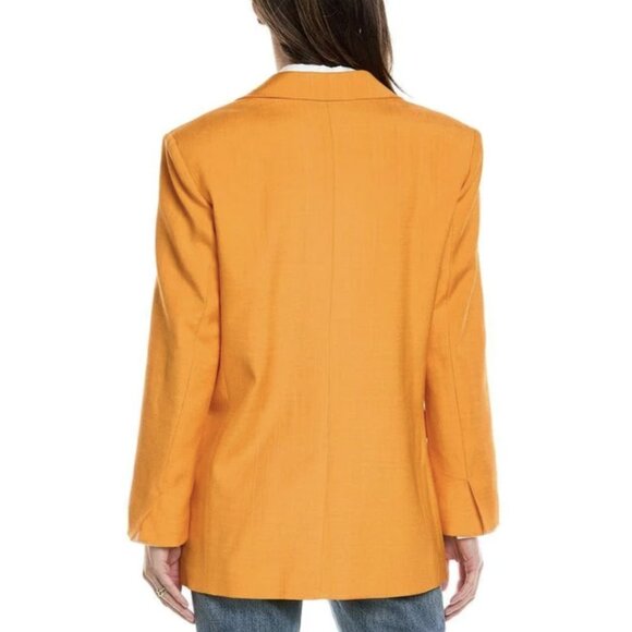 SANDRO Paris Bright Orange Blazer Size 36 Small - Picture 2 of 5